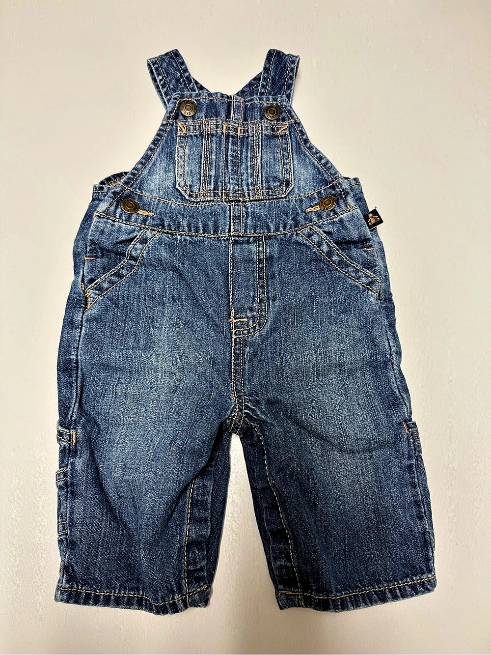 babyGap Denim Bib Overalls Baby 3 Months Like New